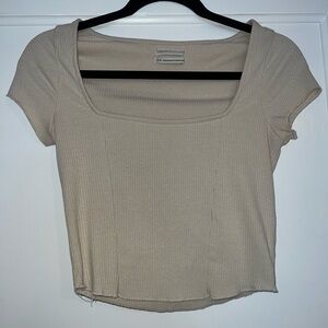 UO Tan cap sleeve top
